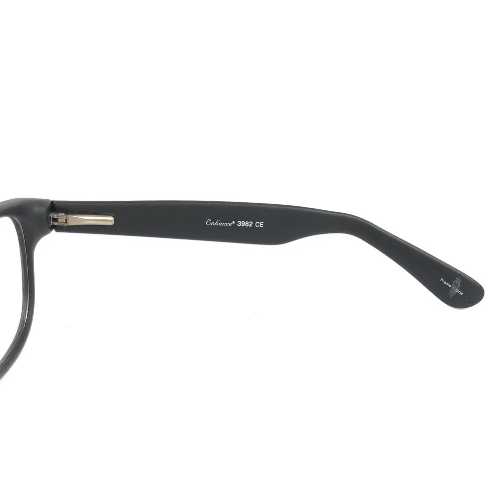 Enhance Eyeglasses Frames 3982 MATT BLACK Square Full Rim 52-18-145